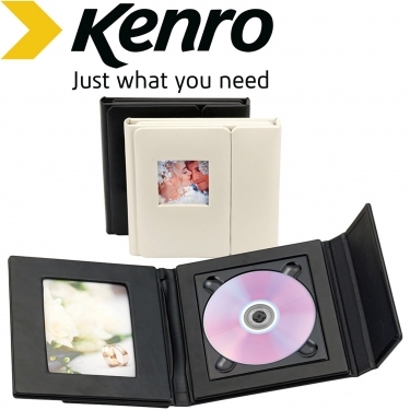 Kenro Professional Black CD Folio with 1 Tray + 1 Photo