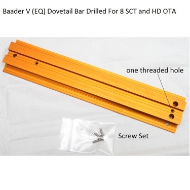 Baader V (EQ) Dovetail Bar Drilled For 8 SCT and HD OTA