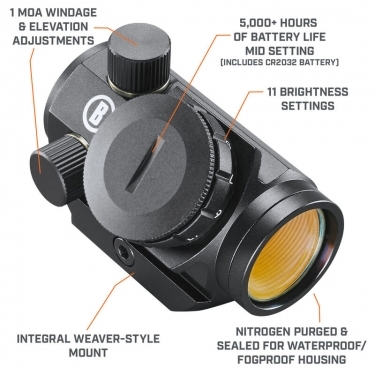 Bushnell TRS 1x25 AK Trophy Rifle Sight (3 MOA Red-Dot Reticle)