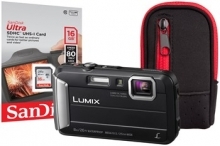 Panasonic DMC-FT30 Tough Black Camera Kit inc 16GB SD Card & Case