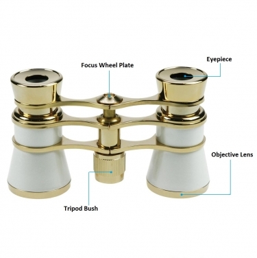 Dorr Danubia 3.5x25mm Opera Pearl And Gold Binoculars