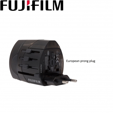 Fujifilm World Travel Adapter Dual USB 2.1 2100mA Charger -Grey Black