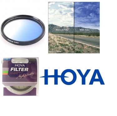 Hoya 55mm Gradual Color Blue Filter