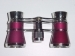 Burgundy Silver-Ring Opera Glasses 3x25 Aida Binoculars