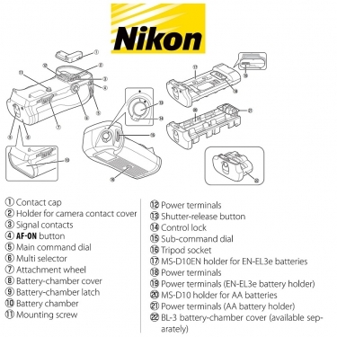 Nikon MB-D10 Multi-Power Battery Pack Grip