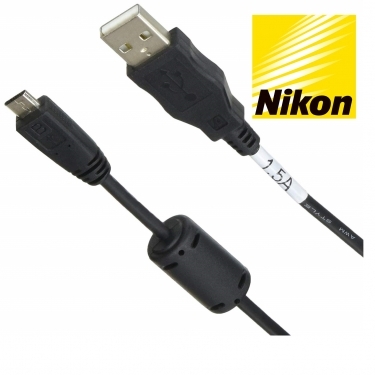 Nikon UC-E21 USB Type-A Male to Type-B Micro Male Cable (Black)