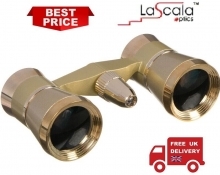 Opera Glasses 3x25 LaScala Optics Othello Binocular Titanium Gold