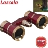 Opera Glasses 3x25 LaScala Optics Othello Binocular Burgundy Gold