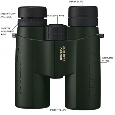 Pentax 8x43 DCF SP Waterproof Roof Prism Binocular