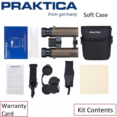 Praktica 10x26mm Pioneer Waterproof Binoculars (Umber)