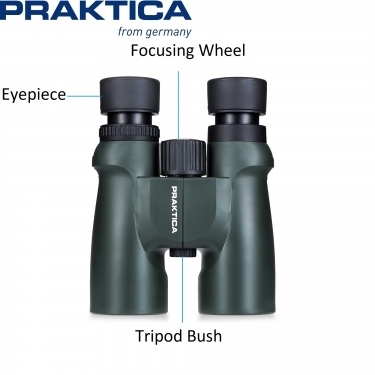 Praktica 8x42mm Waterproof Binoculars Green
