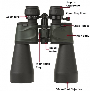 Dorr Alpina Pro Porro Prism 10-30x60 Zoom Binoculars