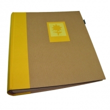 Dorr Green Earth Yellow Flower Traditional Photo Album with 100 Sides
