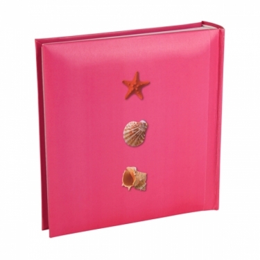Kenro 6x4 Inch Cerise Mother of Pearl Holiday Memo Album 200
