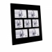 Kenro Black 4 6x4-Inch + 3 4x4-Inch Photos Glass Frame