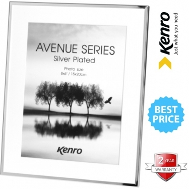 Kenro 8x6 Inch Avenue Series Silver Plated Frame