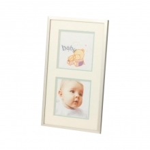 Kenro Baby Boy Frame For 2 Photos 3.25x3.25-Inch - Blue