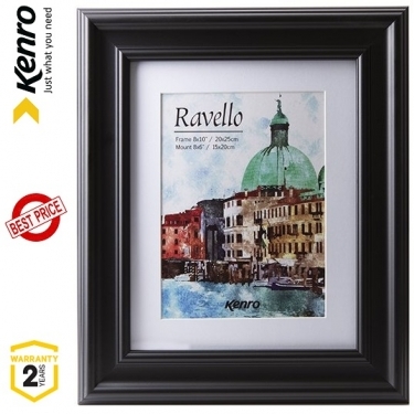 Kenro Ravello Frame 8x6 Inch/Mount 6x4 Inch - Black