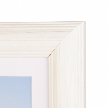 Kenro Rocco Frame 7x5 Inch With Mat 6x4 Inch Photo Frame - White