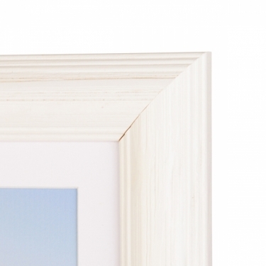 Kenro Rocco Frame 8x6 Inch With Mat 7x5 Inch Photo Frame - White