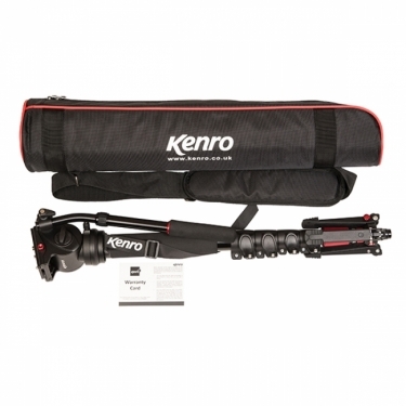 Kenro Video Monopod Kit (Aluminium) with VH01F Fluid Head (Flat Base)
