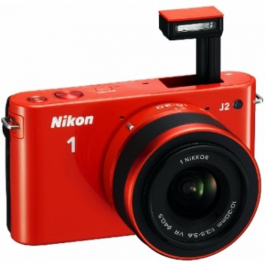 Nikon 1 Digital Camera J2 With 10-30mm and 30-110mm Lenses Orange