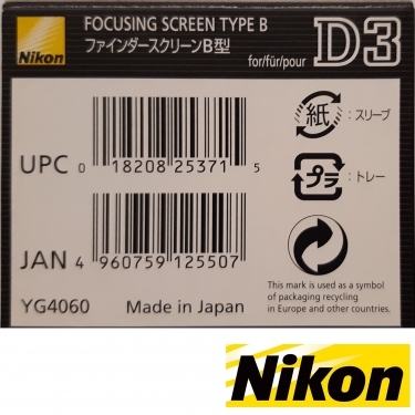 Nikon Type B BriteView Clear Matte VI Focusing Screen for Nikon D3