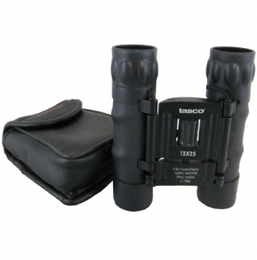 Tasco 12x25 Essentials Roof Prism Binoculars Black