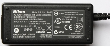 Nikon EH-65A AC Power Supply for the CoolPix L Series Cameras