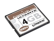 Kingston 4GB CompactFlash Ultimate 100X Card CF/ 4GB-U