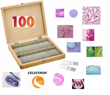 Celestron Prepared Microscope Slides 100 Piece Set