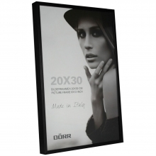 Dorr 12x8-Inch Signa Brushed Aluminium Black Photo Frame