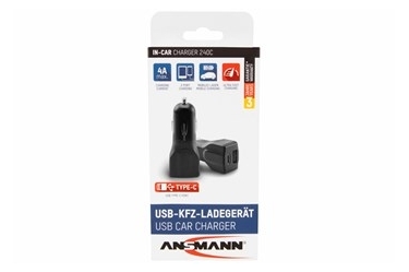 Ansmann USB Car Charger 4.0A Port Type Black