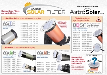 Baader 140mm 5.0 OD AstroSolar Telescope Filter