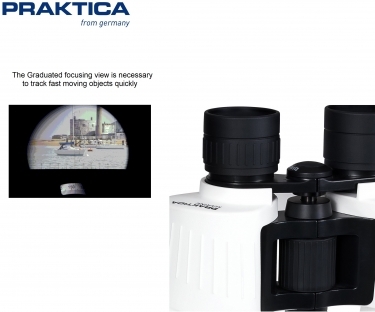Praktica Marine Charter 7x50 Waterproof Binoculars White