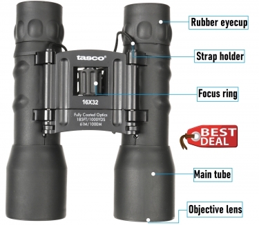 Tasco Essentials 16x32 Compact Binocular
