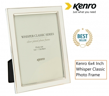 Kenro 6x4 Inch Whisper Classic Photo Frame - White Inlay