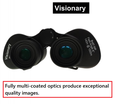 Visionary Stormforce-2 PF 8x40 Black Binoculars