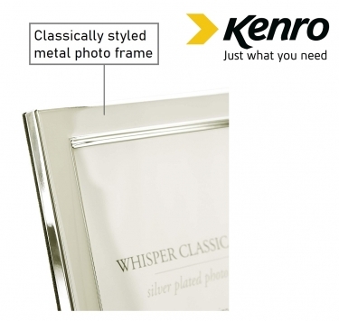 Kenro 7x5 Inch Whisper Classic Photo Frame - Grey Inlay