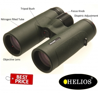 Helios 10x42ED Lightwing HR High Resolution Roof Prism Binoculars