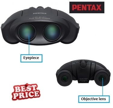 Pentax UP 10x21 Porro Prism Binoculars Black