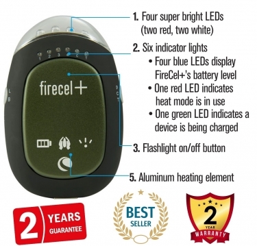 Celestron Elements FireCel+ Hand Warmer Flashlight Power-Pack