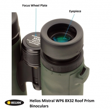 Helios Mistral WP6 8X32 Waterproof Roof Prism Binoculars