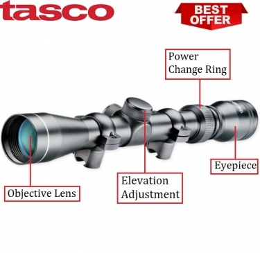 Tasco Riflescope Mag 22 3-9x32mm Black Matte 30/30 Reticule W/ Rings