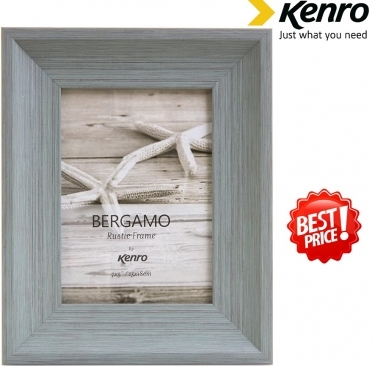 Kenro Bergamo Rustic 8x6 Inch Grey Frame
