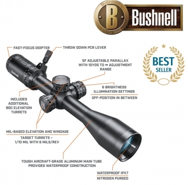 Bushnell 4.5-18x40 AR Optics Riflescope with Interchangeable Elevatio