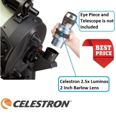 Celestron 2.5x Luminos 2 Inch Barlow Lens