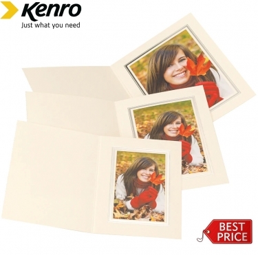 Kenro 6x4 Portrait Slip In Photo Folders Ivory - Pack Of 10