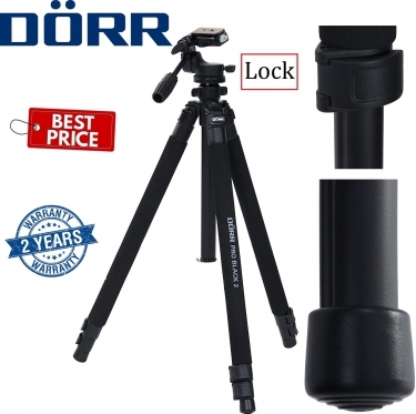 Dorr Pro Black 2 Tripod Inc Pan And Tilt Ball Head With Quick Release