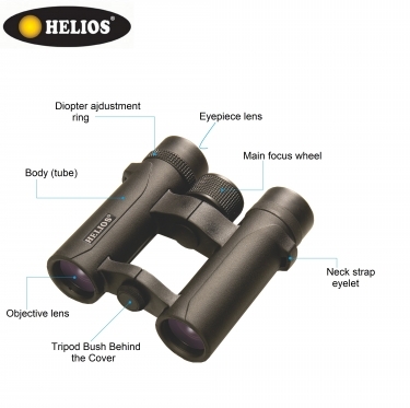 Helios 8X26 Nitrosport Waterproof Roof Prism Binoculars